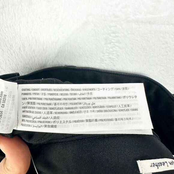 Abercrombie & Fitch Curve Love Vegan Leather Ankle Straight Pant 2 Short NWT - Picture 12 of 12